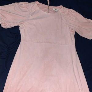 Suede pink dress